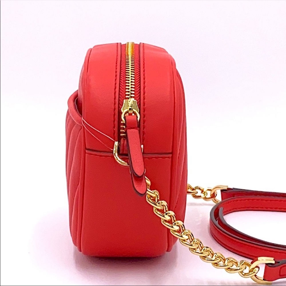 MICHAEL KORS ROSE SM OVAL CAMERA XBODY DR SANGRIA - Picture 6 of 16